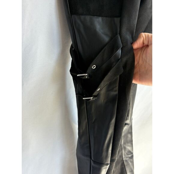 Maniere de Voir Vegan Leather Suede Pants Goth Rocker Size 10 Party Alternative - Picture 3 of 12